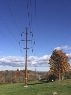 transmission lines in an open field